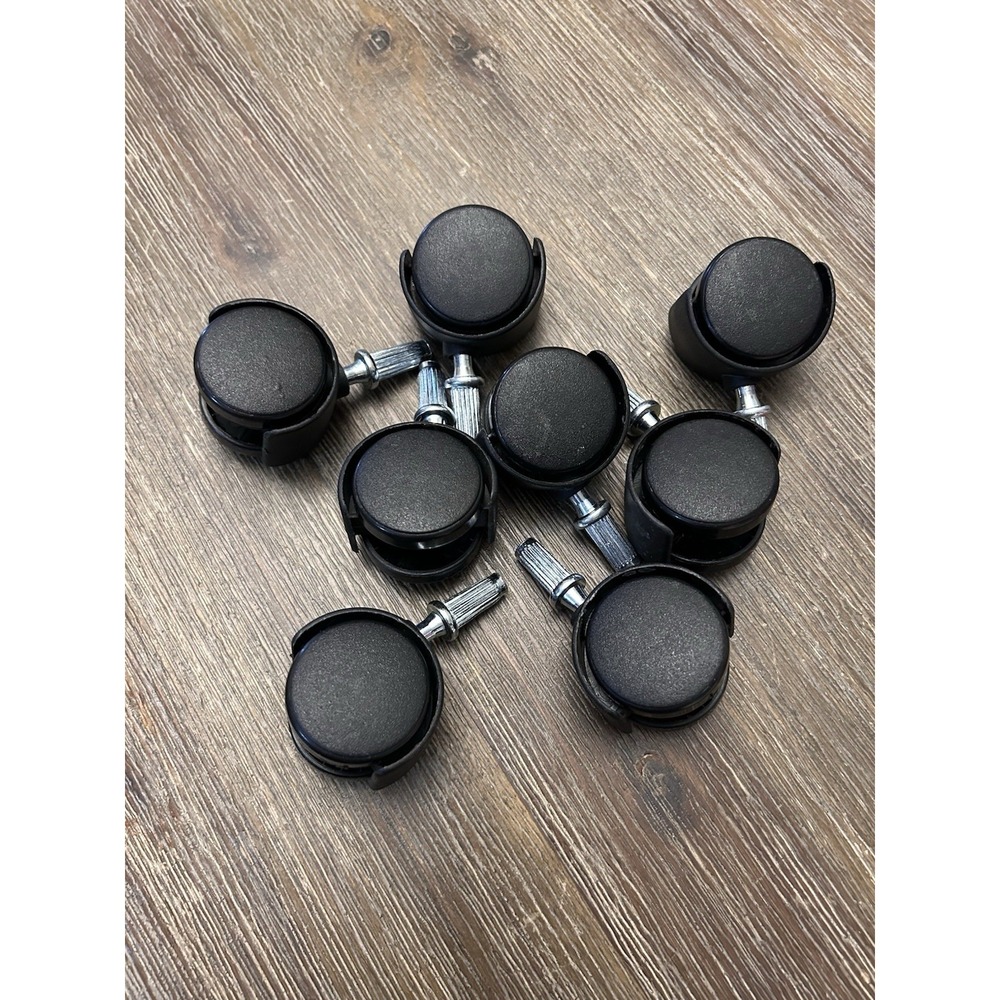 Desk Chair Heavy Duty Carpet Casters | Twin Wheel Rollers | Set of 8 Replacement